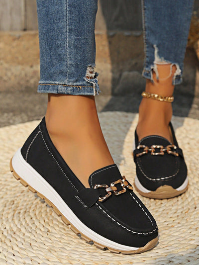 Ellie | Flat Buckle Loafers