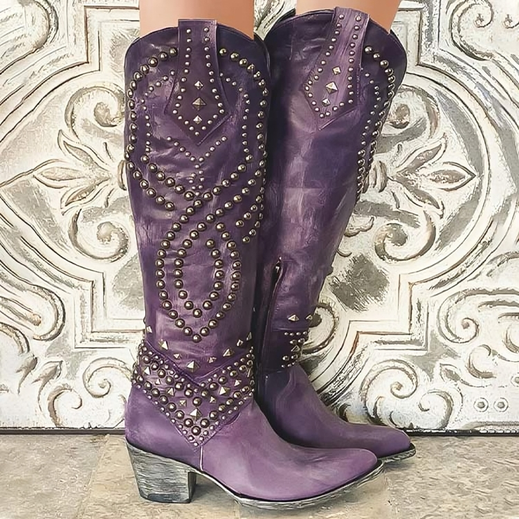 Mary | Timeless Western Knee Boots