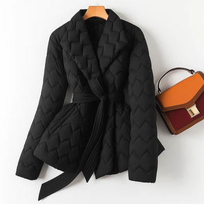 Sophia | Down Jacket with Waist Belt