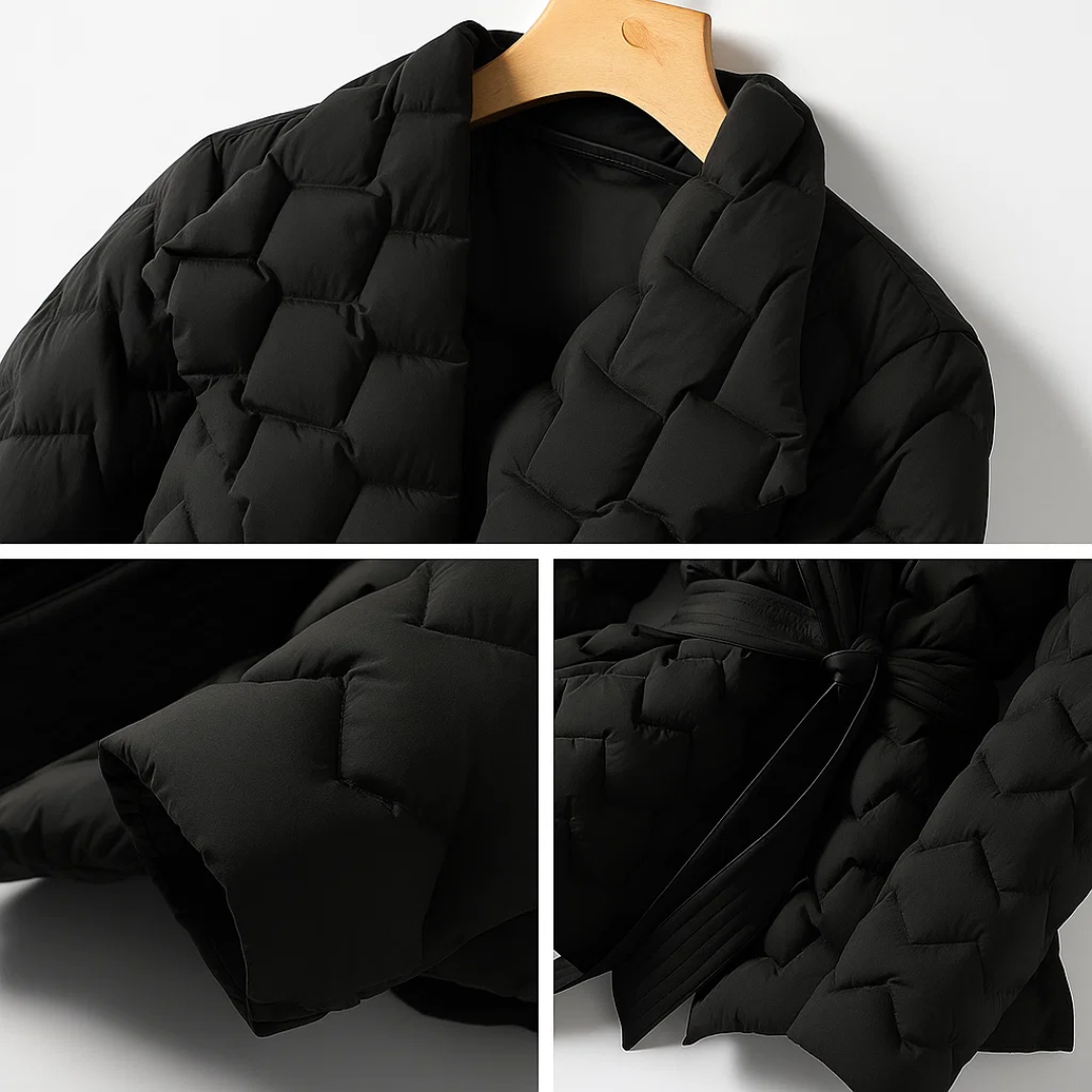 Sophia | Down Jacket with Waist Belt