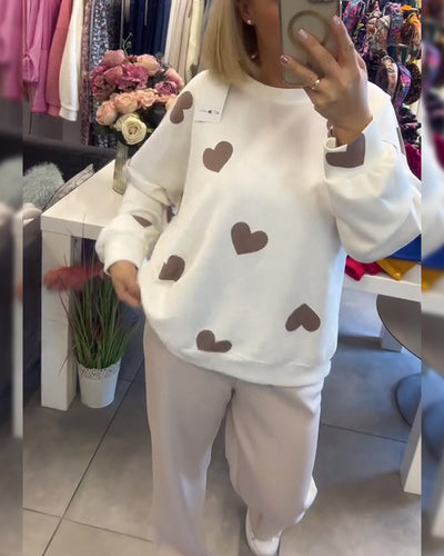 Mila | Cozy Heart Pattern Sweater