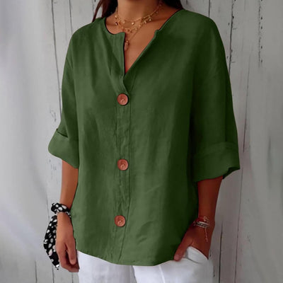 Amaya™ - Casual Linen Blouse