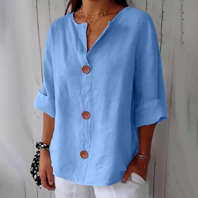Amaya™ - Casual Linen Blouse