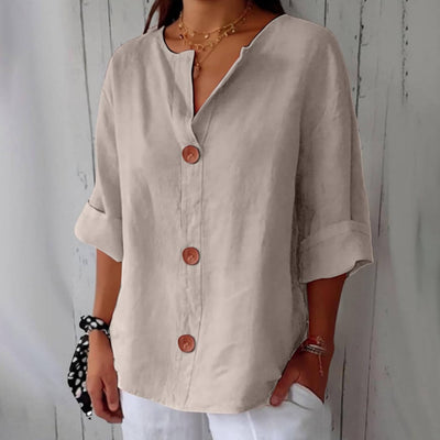 Amaya™ - Casual Linen Blouse
