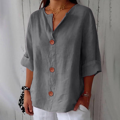 Amaya™ - Casual Linen Blouse
