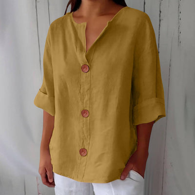 Amaya™ - Casual Linen Blouse