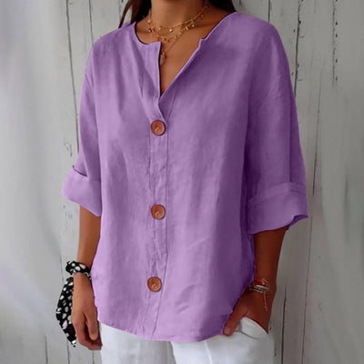Amaya™ - Casual Linen Blouse