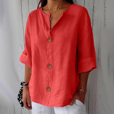 Amaya™ - Casual Linen Blouse