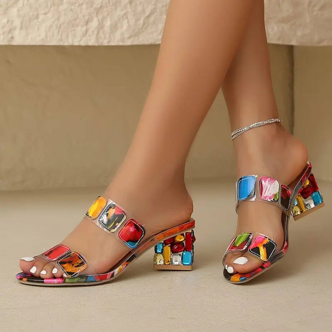 Amber™ - Double Strap Multicolor Orthopedic Sandals