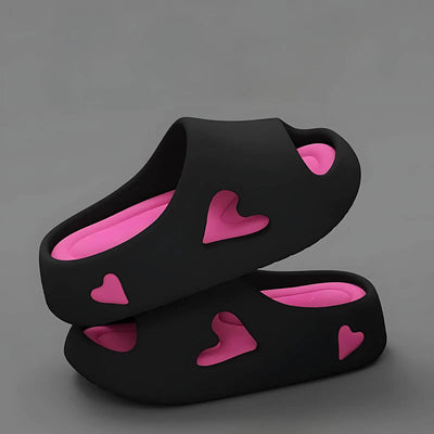 Amoura™ - Hollow Heart Design Cloud Flip Flops