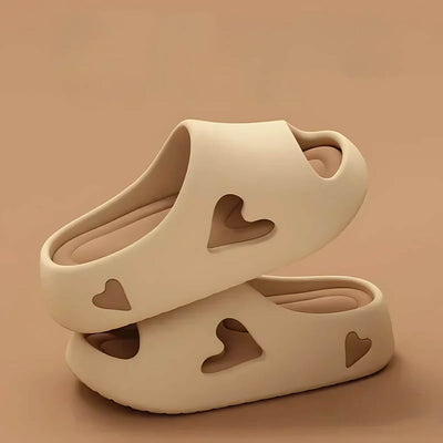 Amoura™ - Hollow Heart Design Cloud Flip Flops