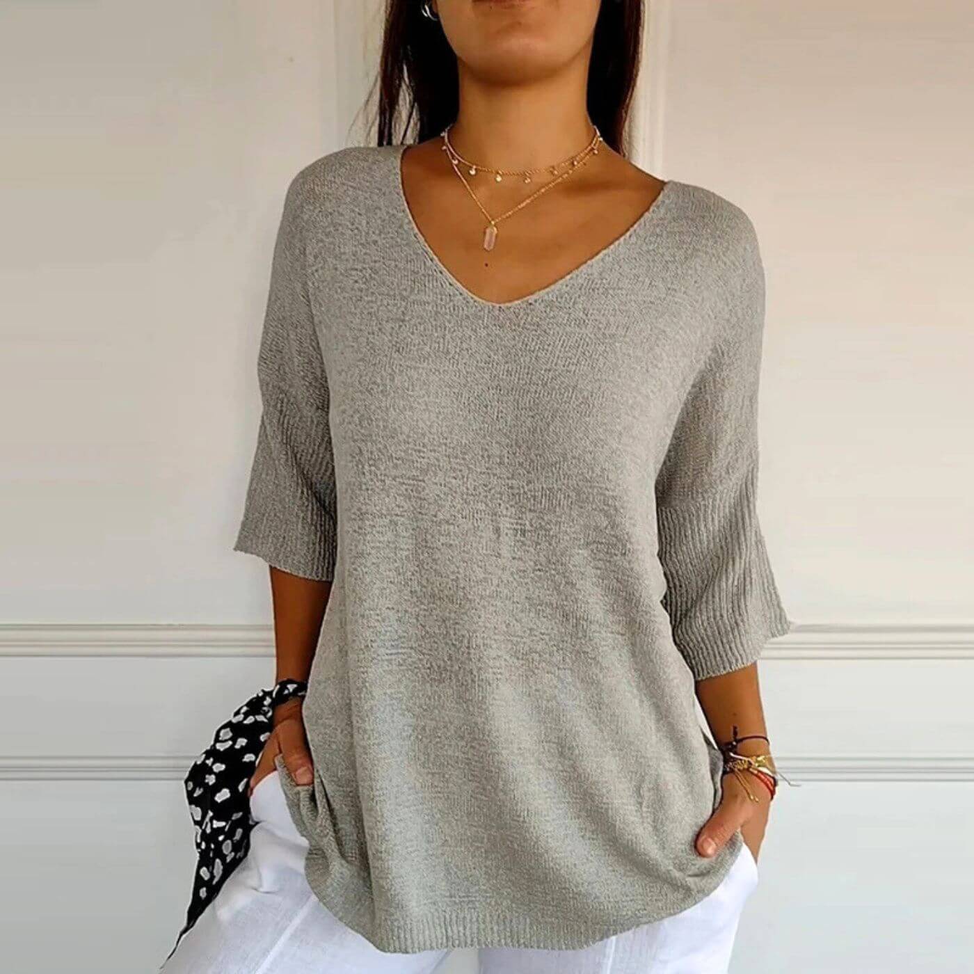 Andrea™ – Stylish Soft Knit Shirt