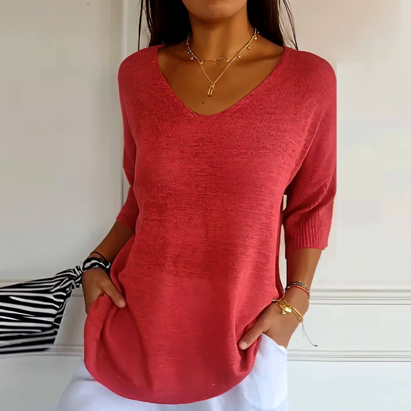 Andrea™ – Stylish Soft Knit Shirt