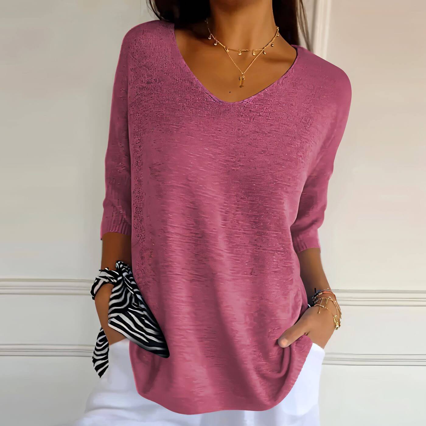 Andrea™ – Stylish Soft Knit Shirt