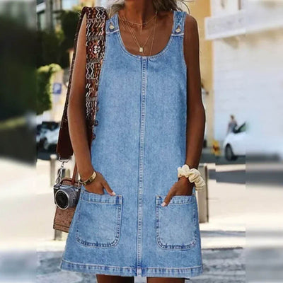 Arielle™ – Comfortable Sleeveless Denim Dress