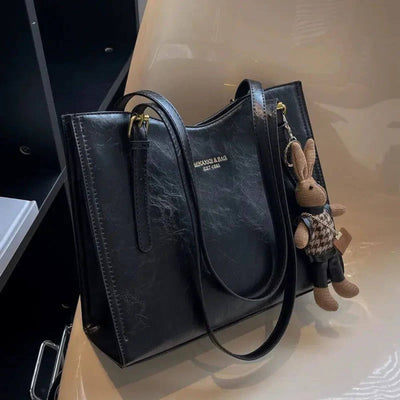 Avery™ – Bunny Charm Vintage Leather Shoulder Bag