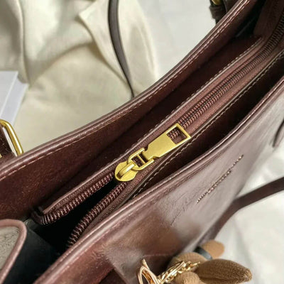 Avery™ – Bunny Charm Vintage Leather Shoulder Bag