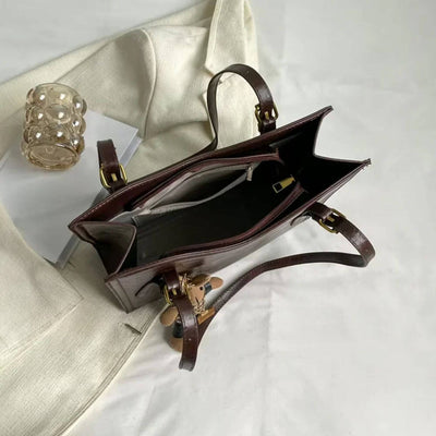 Avery™ – Bunny Charm Vintage Leather Shoulder Bag