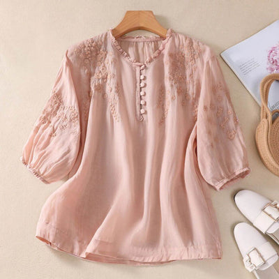 Bella™ – Light And Breezy Embroidered Blouse