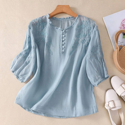 Bella™ – Light And Breezy Embroidered Blouse