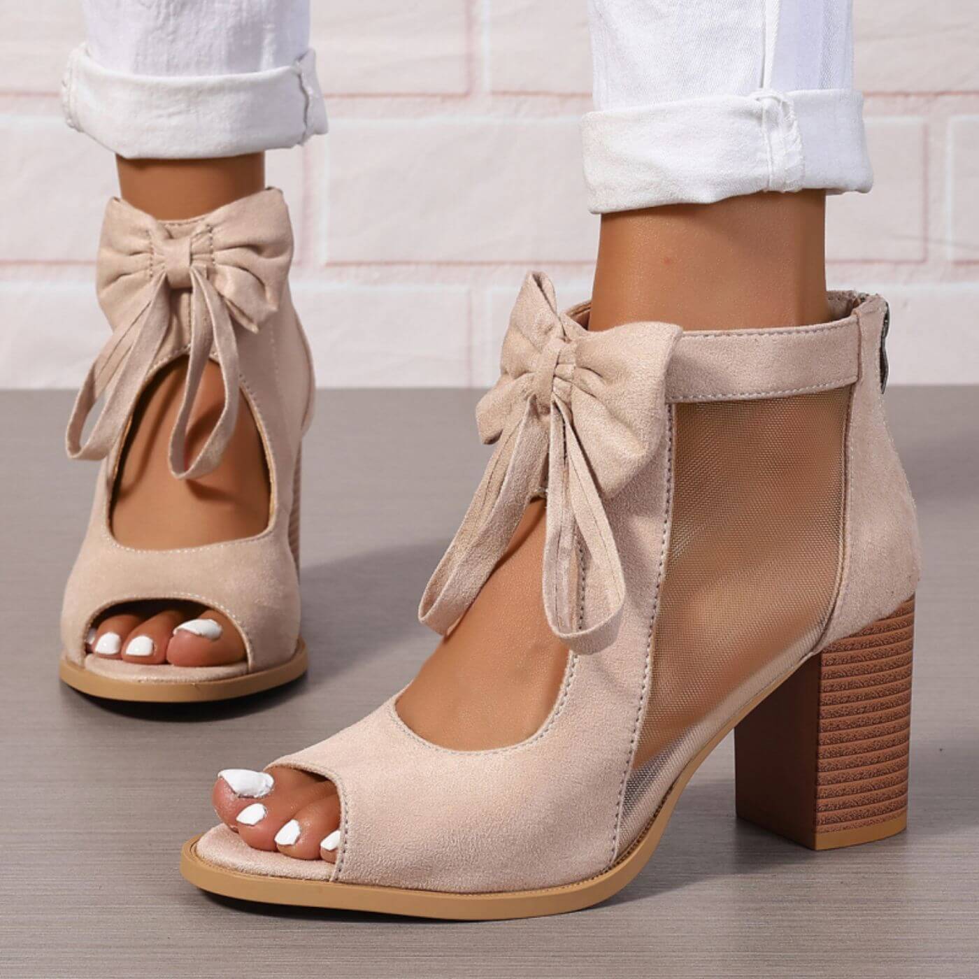 Blaire™ - Bow Charm Chunky Heels Orthopedic Sandals