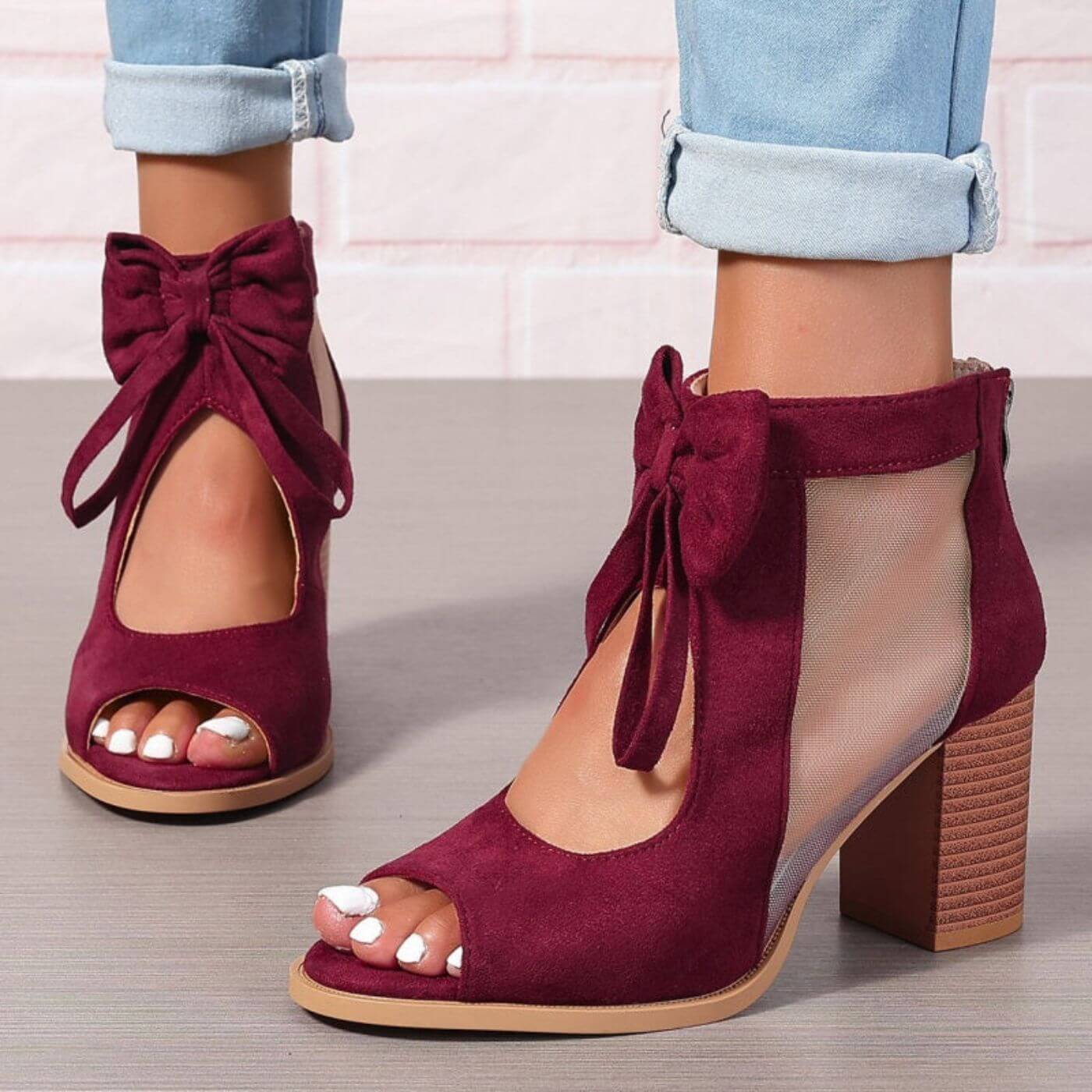 Blaire™ - Bow Charm Chunky Heels Orthopedic Sandals