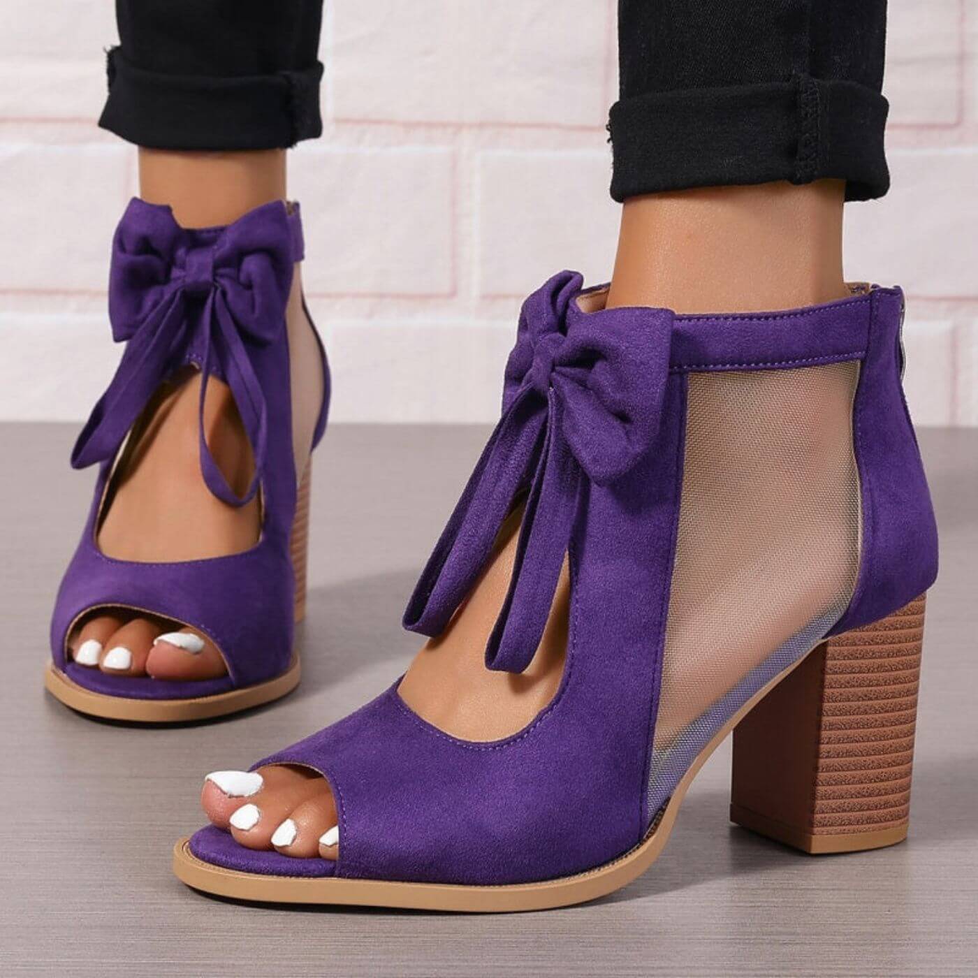Blaire™ - Bow Charm Chunky Heels Orthopedic Sandals