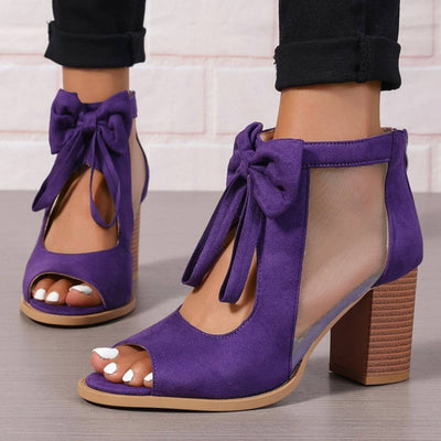 Blaire™ - Bow Charm Chunky Heels Orthopedic Sandals
