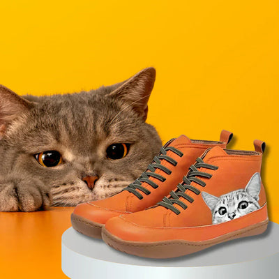 Fenna | Ankle Cat Print Boots