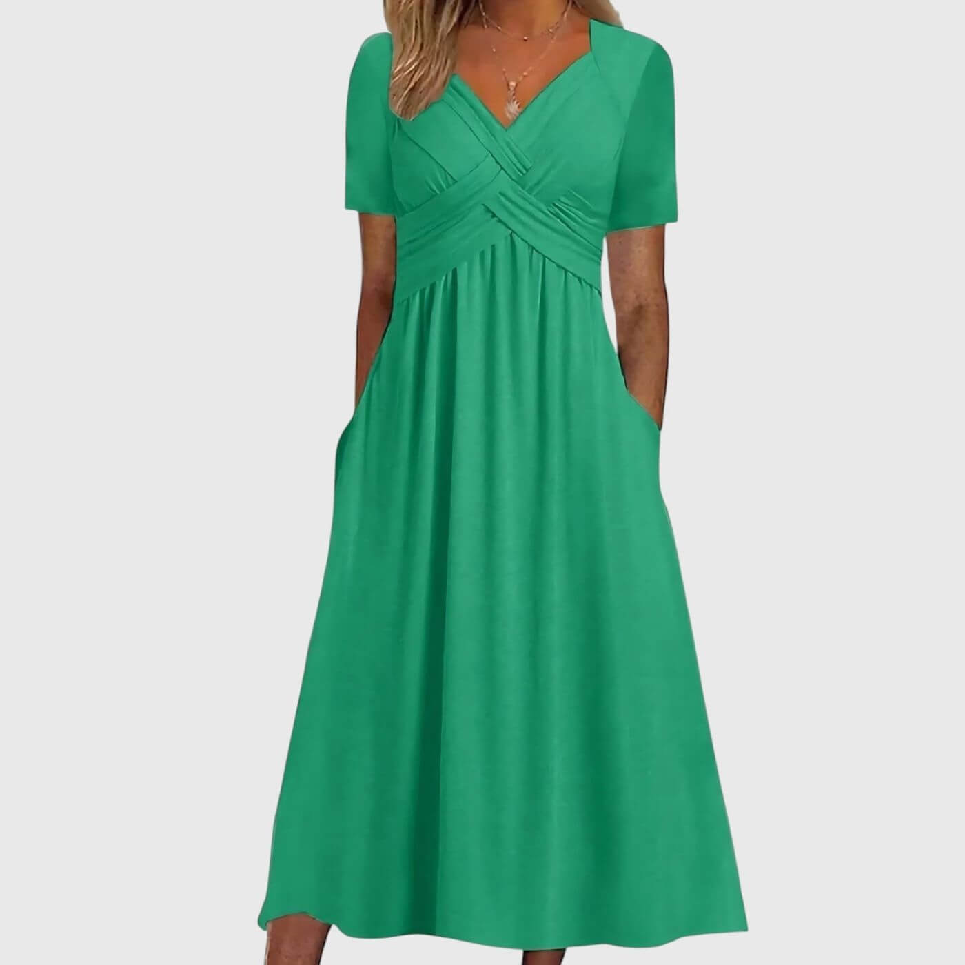 Christina™ – Tummy Coverage Elegant Midi Dress