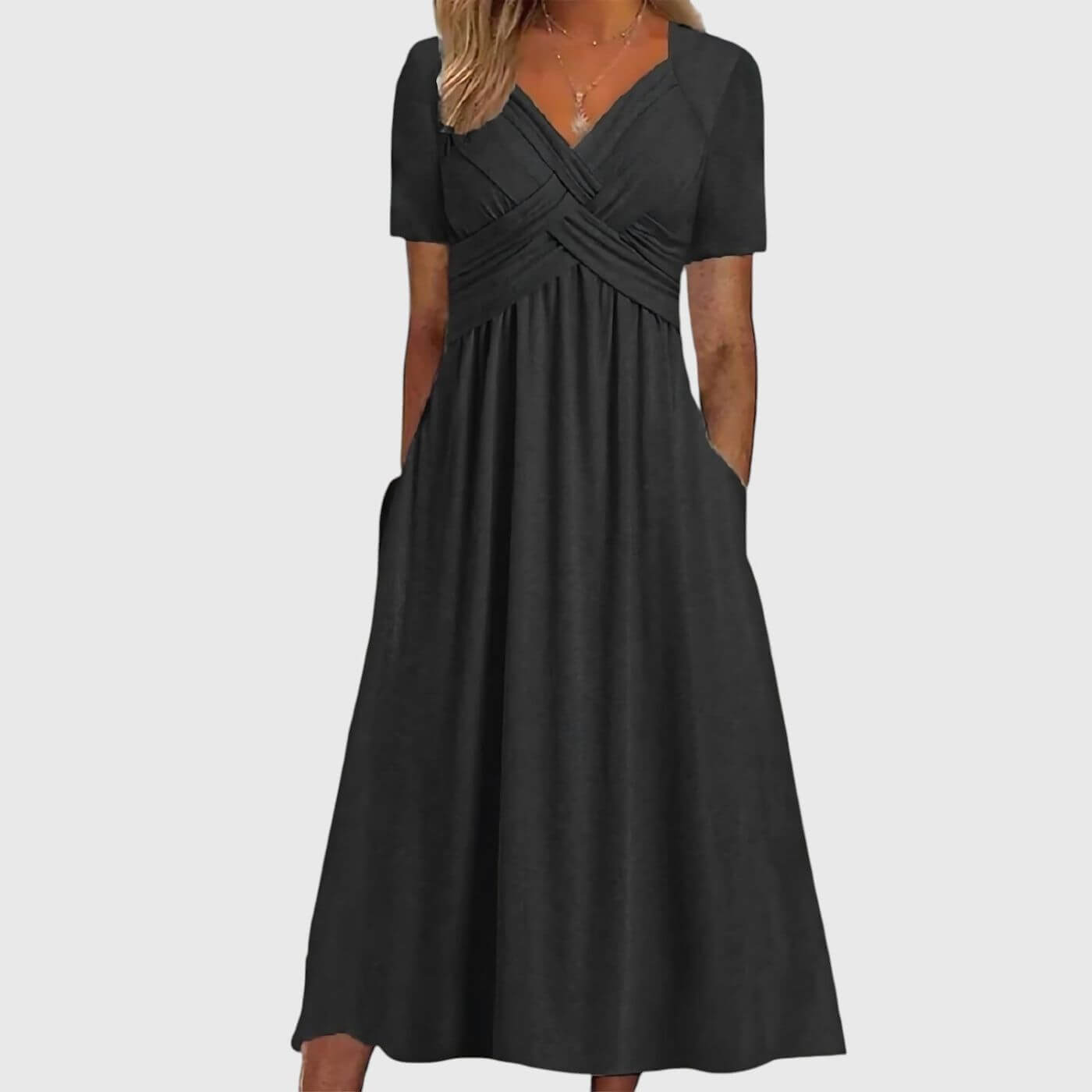 Christina™ – Tummy Coverage Elegant Midi Dress