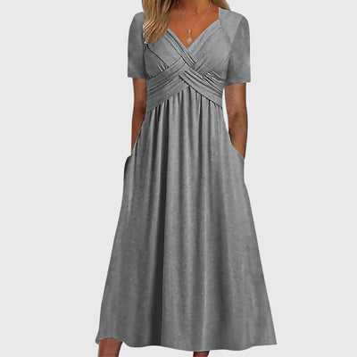 Christina™ – Tummy Coverage Elegant Midi Dress