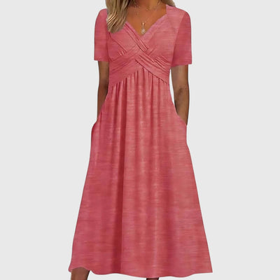 Christina™ – Tummy Coverage Elegant Midi Dress