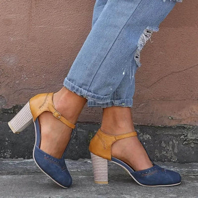 Clarice™ – Elegant Block Heel Orthopedic Sandals