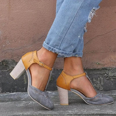 Clarice™ – Elegant Block Heel Orthopedic Sandals