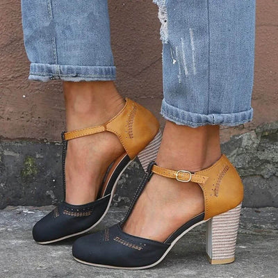 Clarice™ – Elegant Block Heel Orthopedic Sandals