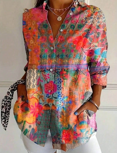 Crystal™ – Multicolor Comfortable Floral Blouse