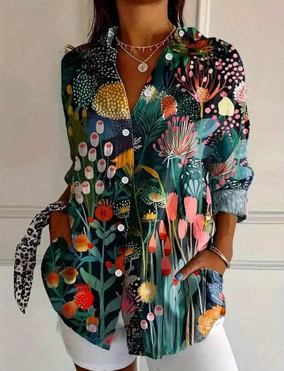 Crystal™ – Multicolor Comfortable Floral Blouse