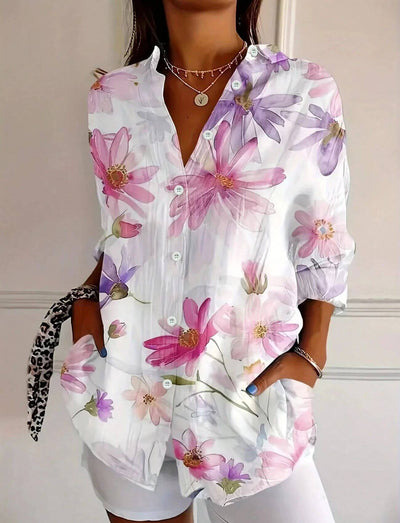Crystal™ – Multicolor Comfortable Floral Blouse