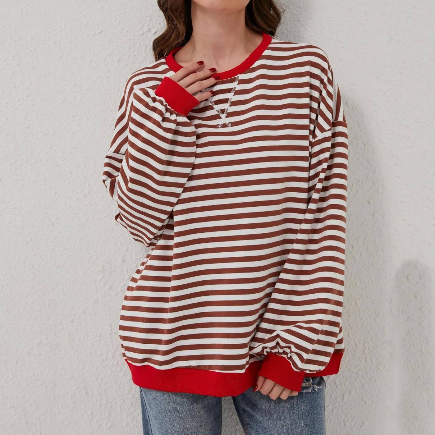Dominique™ - Oversized Striped Comfort Sweater