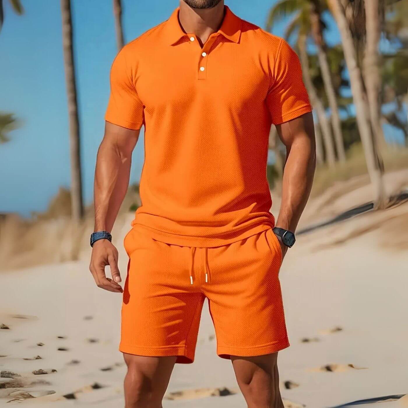 Douglas™ – Breezy Polo And Shorts Set