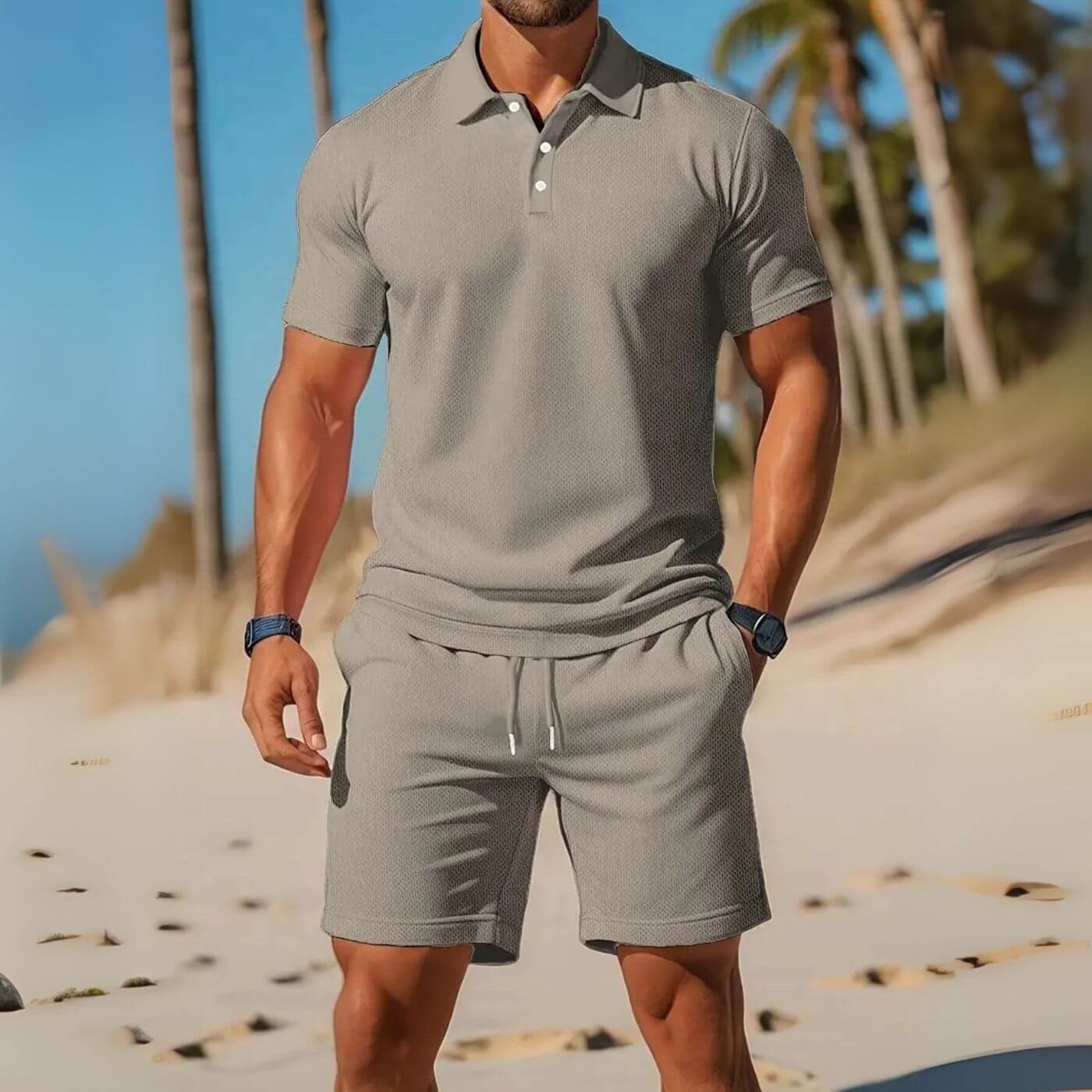 Douglas™ – Breezy Polo And Shorts Set