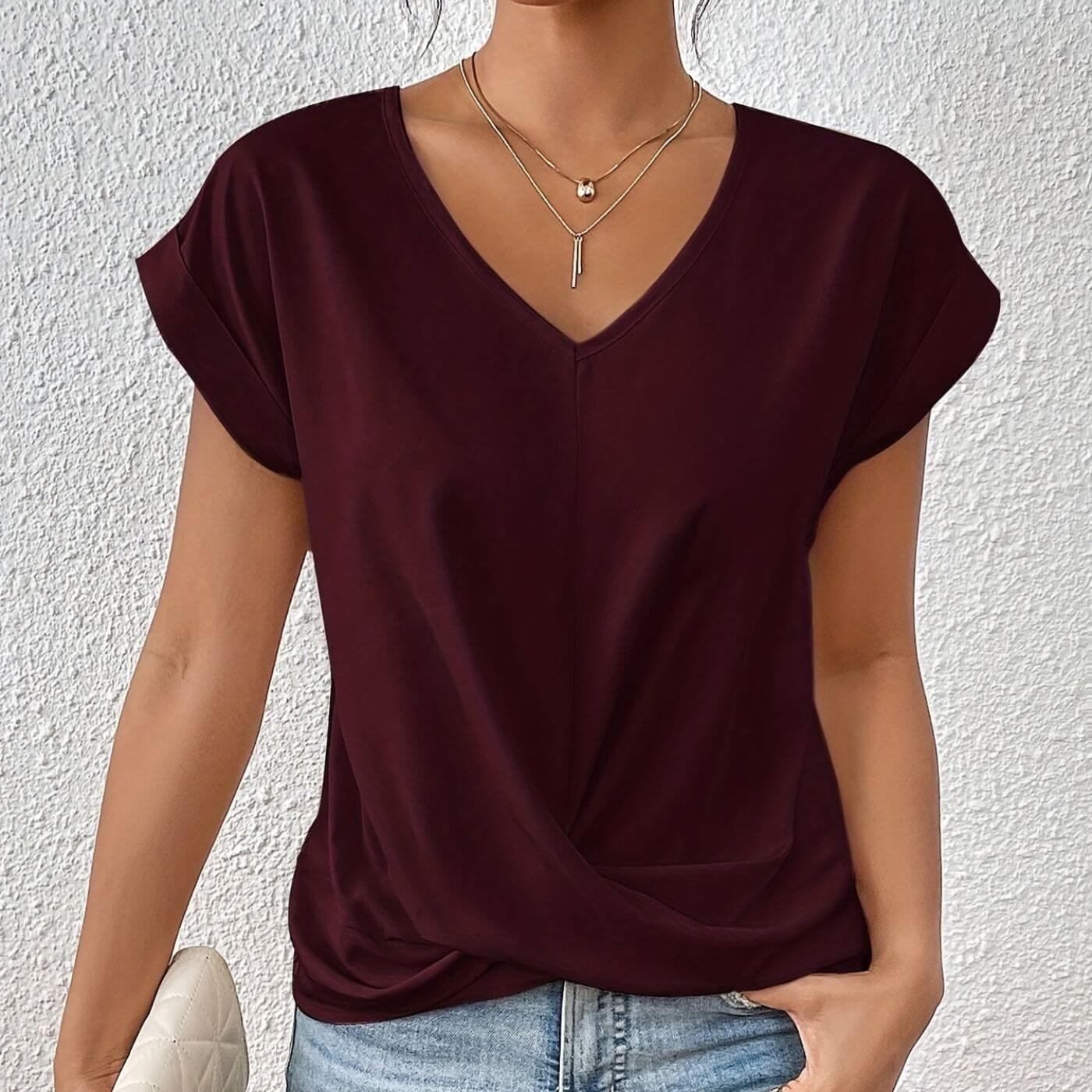Dulce™ – Casual V-Neck T-shirt