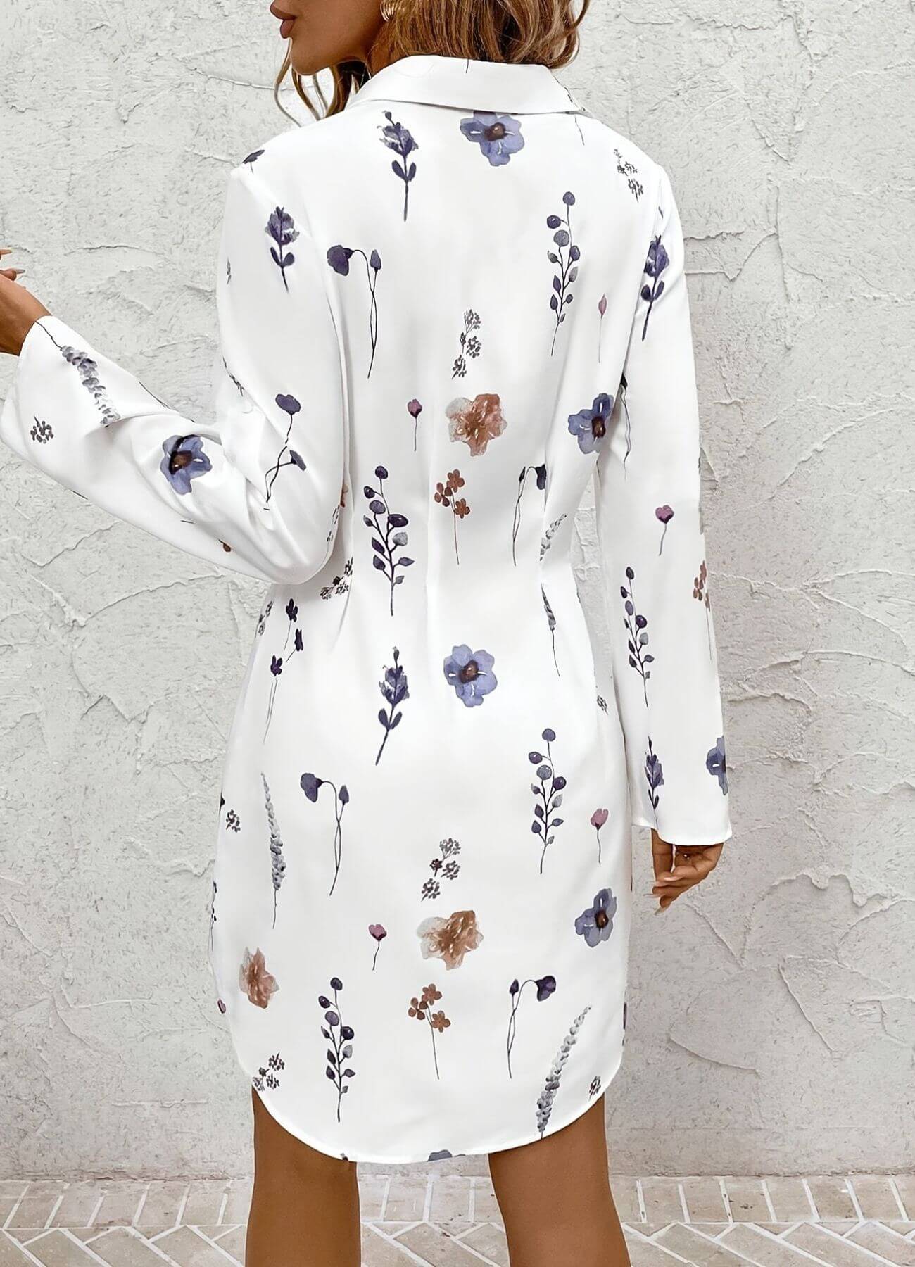 Emilee™ – Elegant Button Down Floral Dress