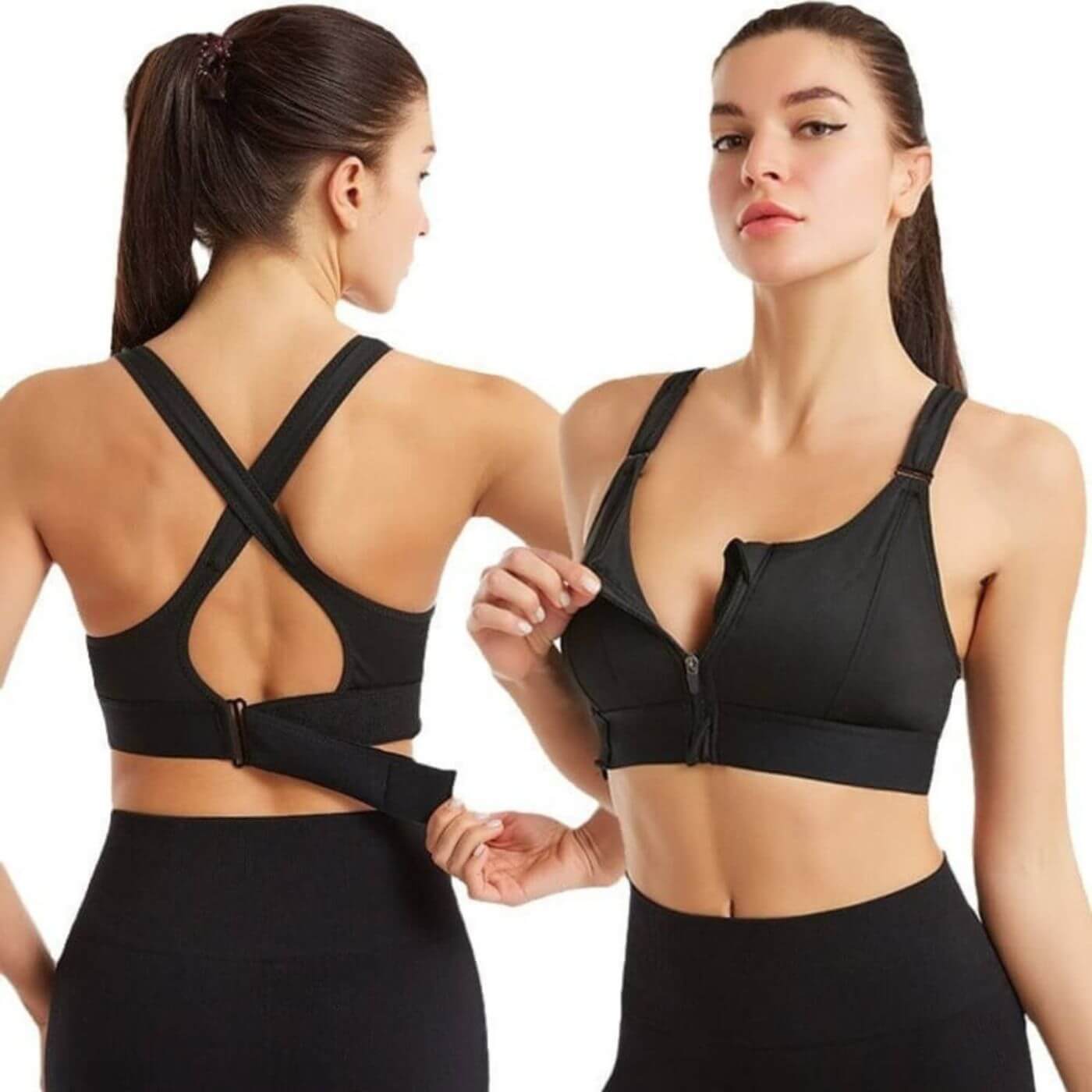 FitBra™ – Front Zipper Push-Up Sports Bra
