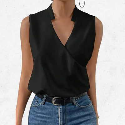 Georgia™ – Classic Sleeveless V-Neck Blouse (1+1 FREE)