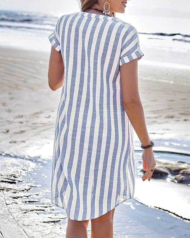 Grace™ – Elegant Striped Dress