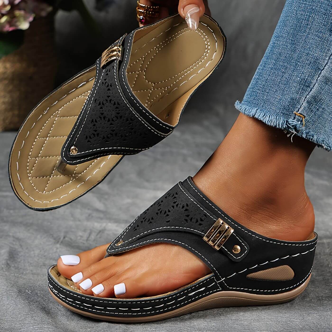 Hazel™ – Comfortable Orthopedic Wedge Sandals