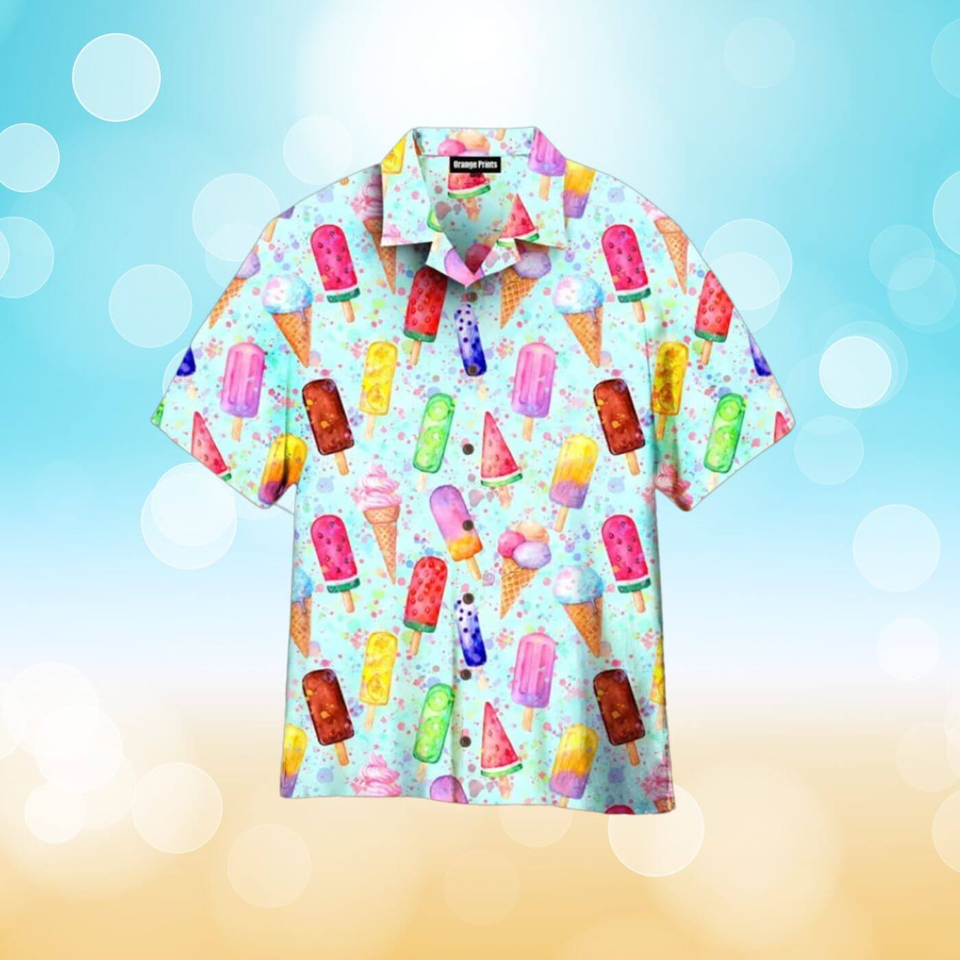 Kai™ – Ice Cream Print Comfortable Summer Shirt