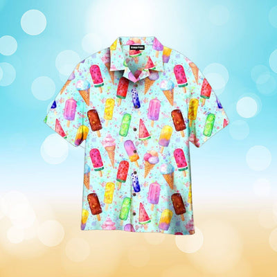 Kai™ – Ice Cream Print Comfortable Summer Shirt